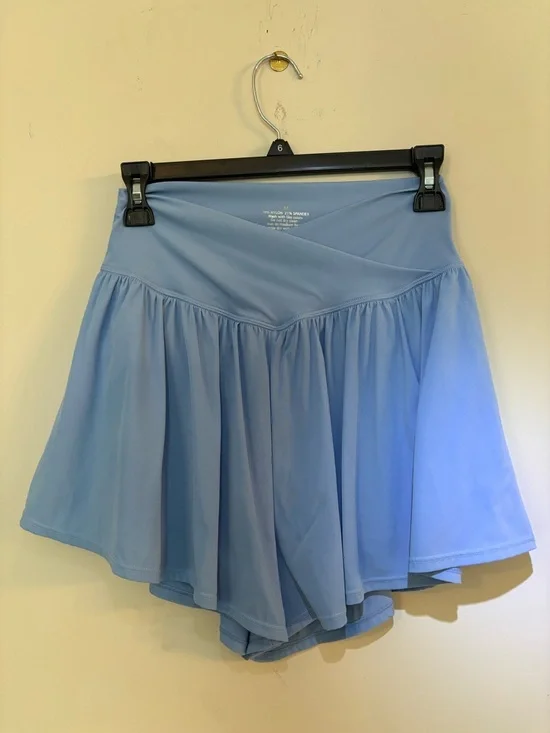Pair of Flowy Butterfly Shorts in Black & Light Blue - Picture 10 of 16